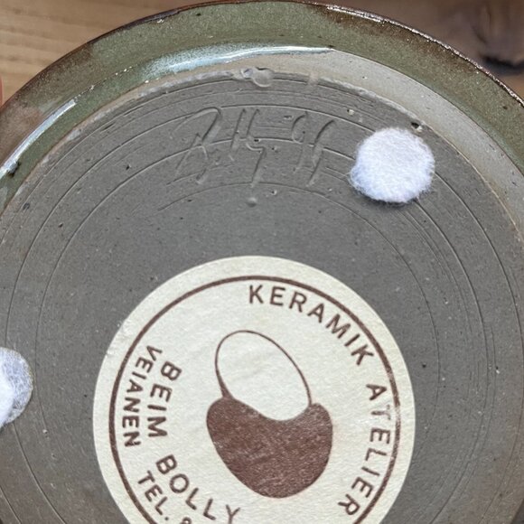 Keramik-Atelier Studio Art Pottery Abstract Trinket Bowl Ashtray Candle Holder - Picture 5 of 6